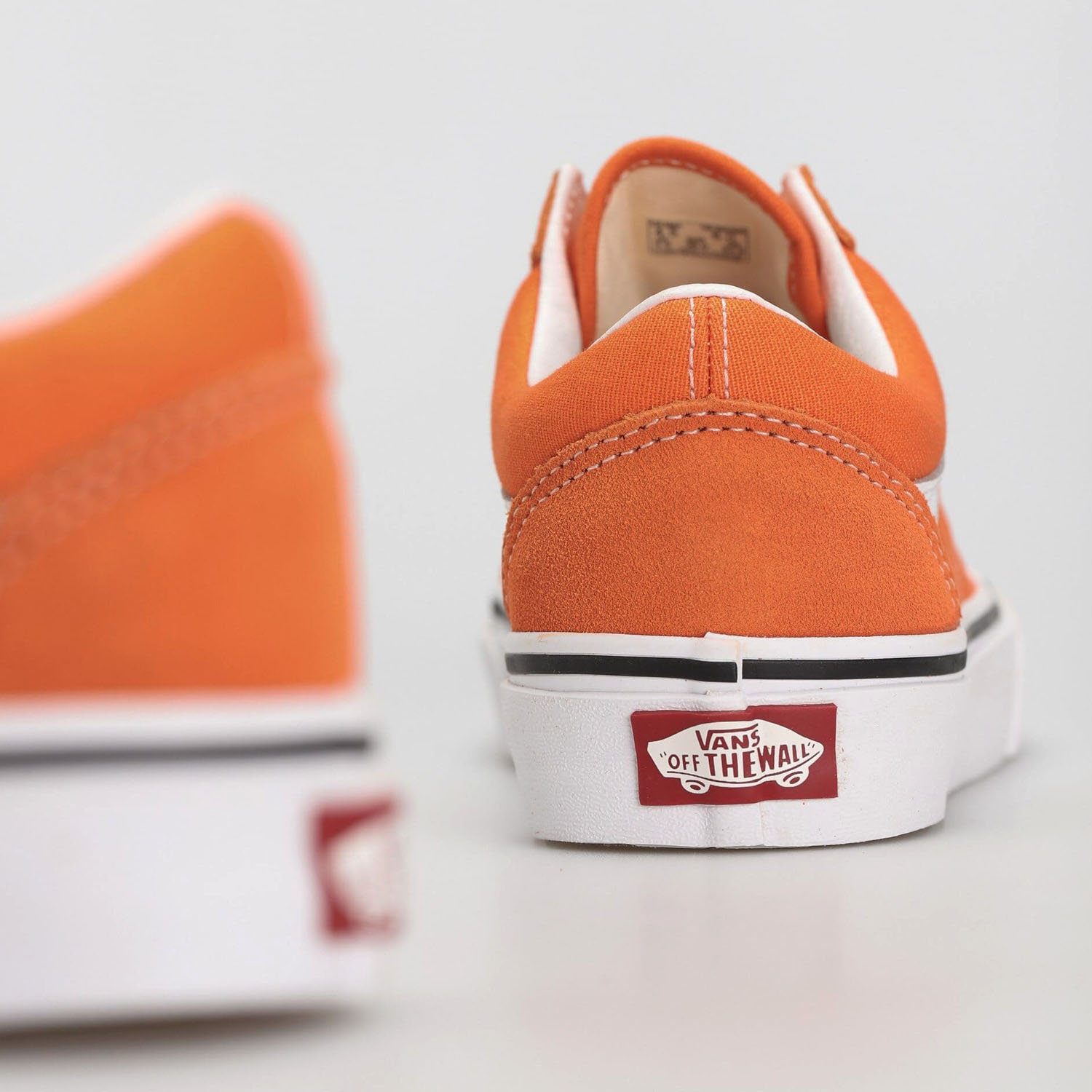 Orange and hot sale black vans